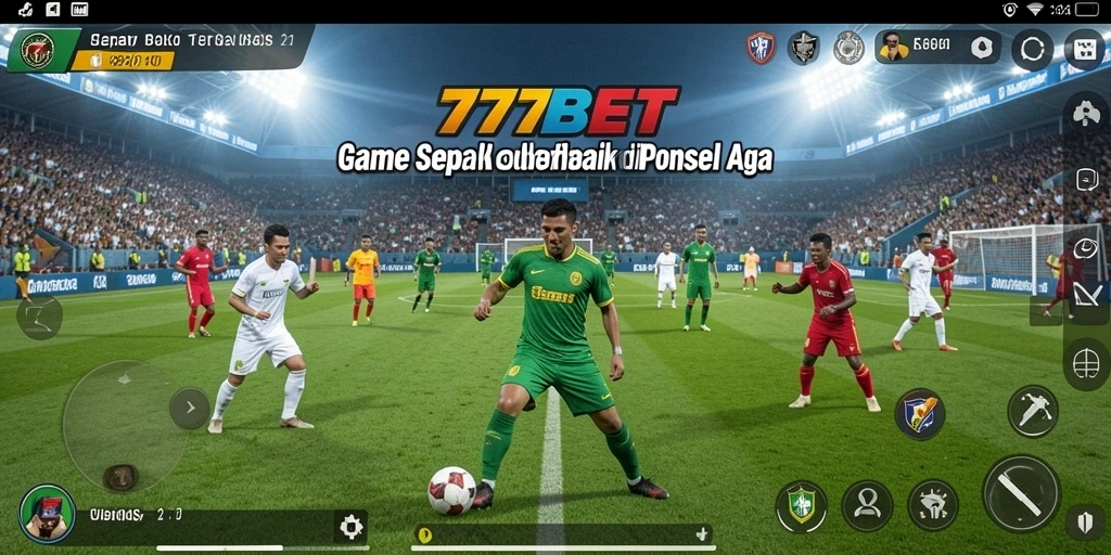 Tangkapan layar utama 777BET menampilkan aksi pertandingan sepak bola yang seru.