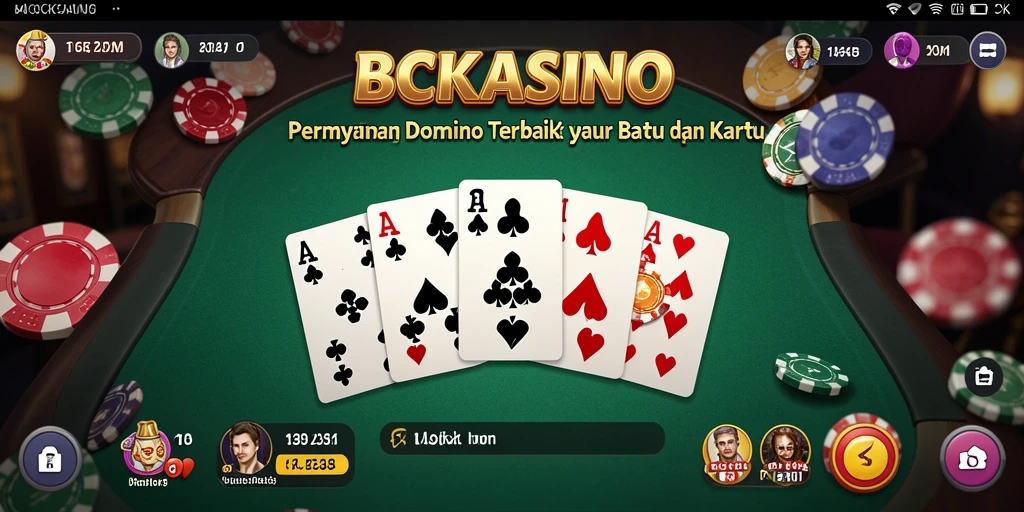 Screenshot BCKASINO menunjukkan pemain sedang menikmati permainan domino.