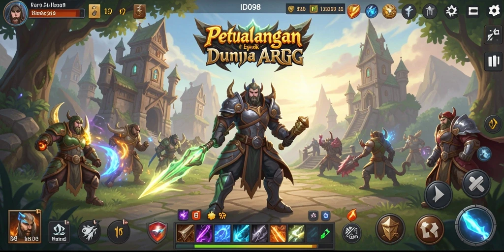 Screenshot ID098 menampilkan aksi pertempuran seru di dunia ARPG.