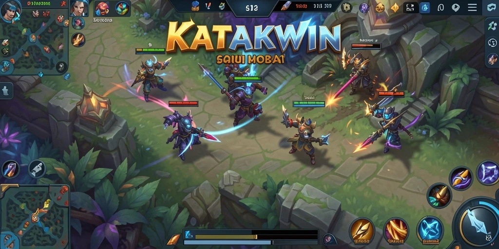 Tampilan gameplay KATAKWIN yang menegangkan dan seru.