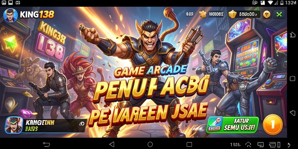 Screenshot KING138 menampilkan serunya gameplay Arcade yang penuh aksi.
