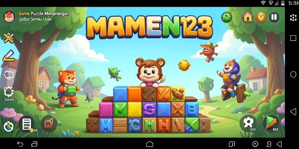 Gameplay menarik dari MAMEN123 dalam menangani berbagai puzzle.