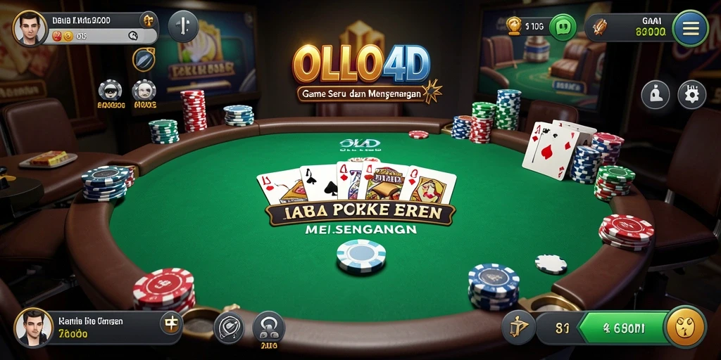 Tampilan gameplay Poker yang mendebarkan dan menarik.