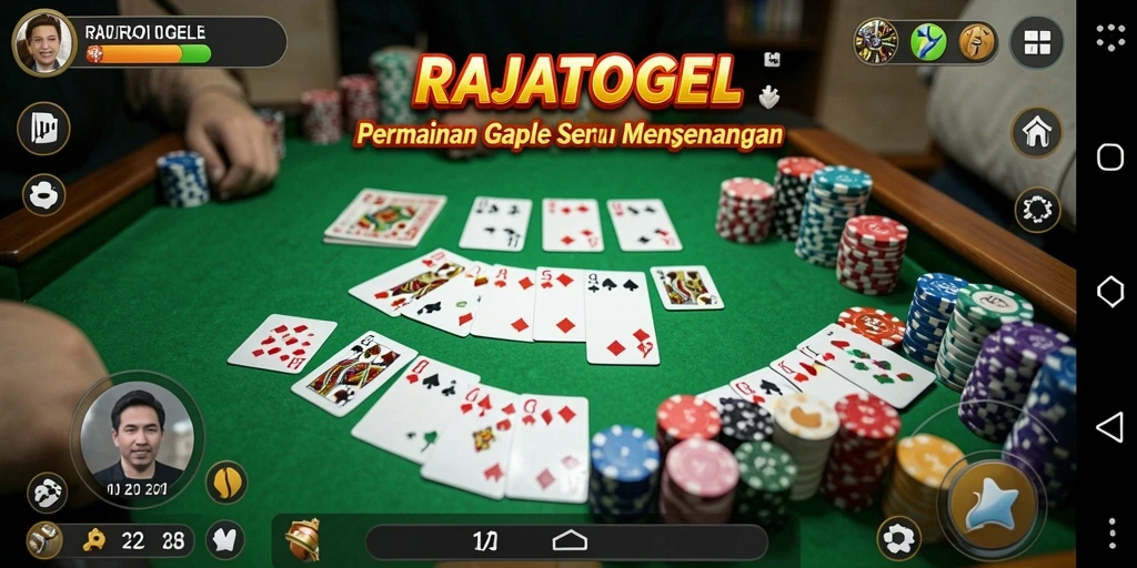 Gameplay seru RAJATOGEL dalam permainan Gaple.