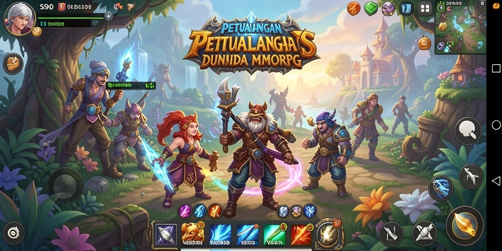 Screenshot S80 menampilkan aksi seru dalam dunia MMORPG.
